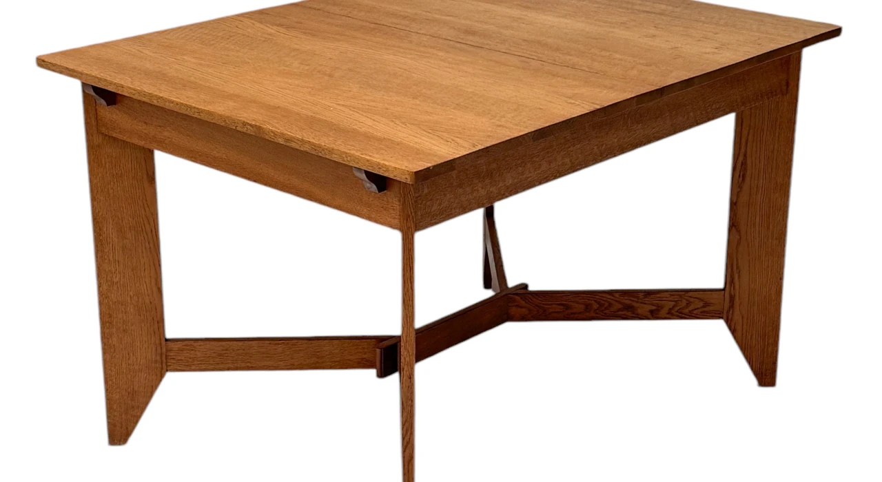 Hendrik Wouda Art Deco Modernist Extending Dining Room Table for Pander, 1924